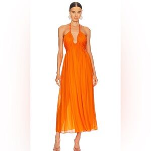 Cult Gaia sloane orange dress